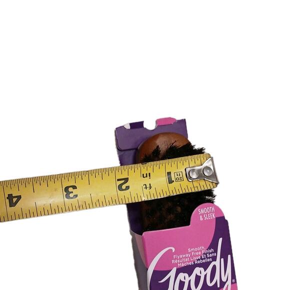 Goody Natural Boar Bristles Styler 8" Hairbrush Smooth Sleek Hair Wood Handle - Picture 7 of 7